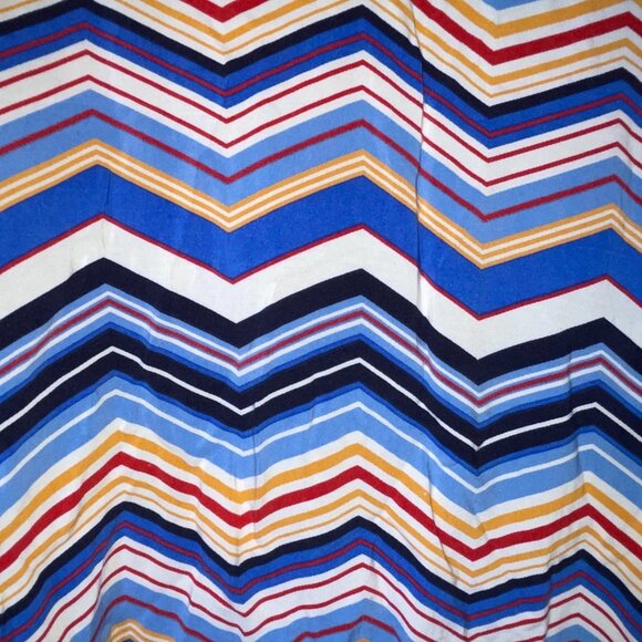 Gap Womens Sleeveless Chevron Striped Dress Blue Multicolor Size Large - Picture 3 of 6